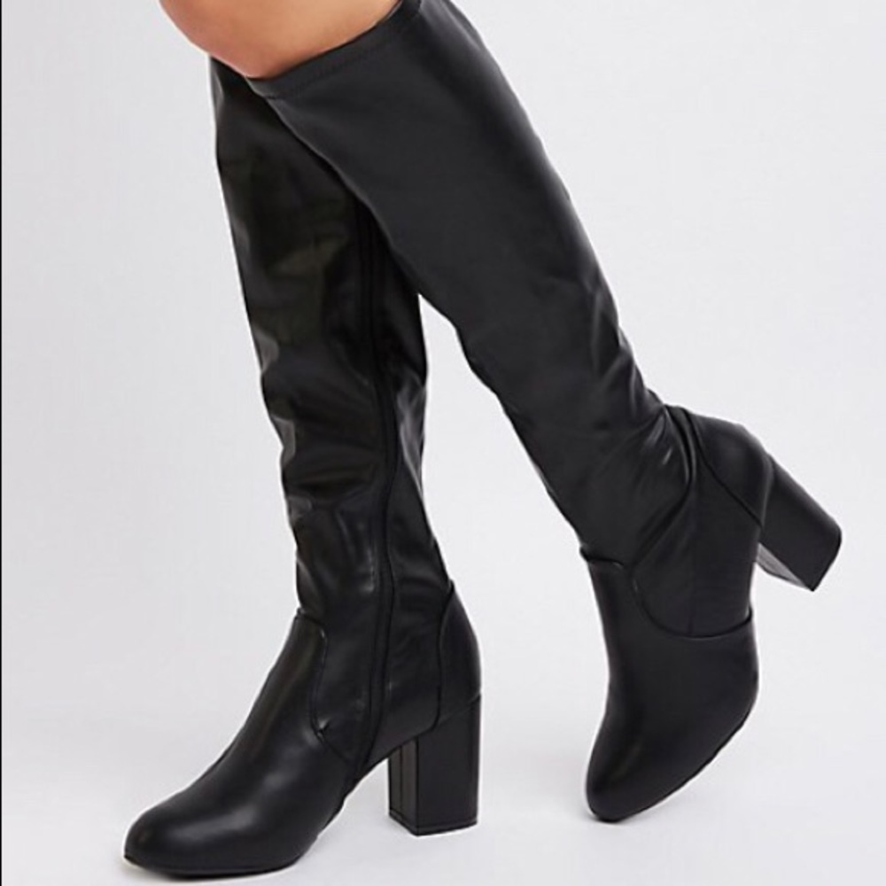 Faux Leather Boots